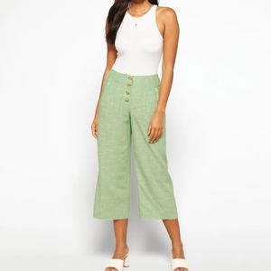 💚 Violets & Roses Green Linen Pants NWT Size M STITCH FIX